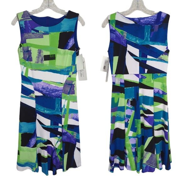 Frank Lyman Dress Size 2‎ Women's Abstract Print Sleeveless Dress Knee-Length - Picture 1 of 10